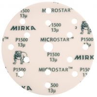 Шлифовальный материал на плёночной синтетической основе липучка MICROSTAR 150 мм 15 отверстий P1000 MIRKA FM61105092